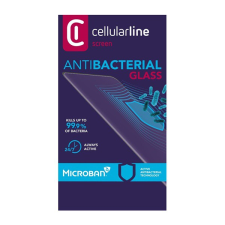 CELLULARLINE ANTIBIOM képernyővédő üveg (antibakteriális, ultravékony, 9H) FEKETE [Samsung Galaxy A21s (SM-A217F)] (TEMPMICRCAGALA21SK) mobiltelefon kellék