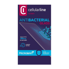 CELLULARLINE antibiom képernyővédő üveg (antibakteriális, ultravékony, 9h) fekete tempmicriph12max mobiltelefon kellék