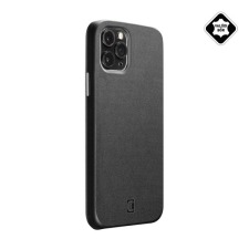 CELLULARLINE ELITE műanyag telefonvédő (mikrofiber belső, valódi bőr hátlap) FEKETE [Apple iPhone 12 Pro Max] (ELITECIPH12PRMK) tok és táska