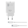 CELLULARLINE hálózati töltő type-c aljzat (5v/3000 ma, 20w, pd gyorstöltés tám. + type-c - lightning 8pin kábel) fehér