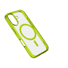 CELLULARLINE ikonikus hátlap Magsafe támogatással Apple iphone 16 Plus készülékhez, átlátszó/lime ICONICMAGIPH16MAXL tok és táska