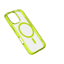 CELLULARLINE ikonikus hátlap Magsafe támogatással Apple iphone 16 Pro készülékhez, átlátszó/lime ICONICMAGIPH16PROL tok és táska