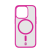 CELLULARLINE Pop Mag Back Cover with Magsafe Support for Apple iPhone 15 Pro Max, Clear/Pink POPMAGIPH15PRMF