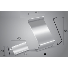 Celox OX Drip toldóprofil sötétszürke vízvető profil erkély teraszszegélyhez RAL7037 élvédő, sín, szegélyelem