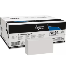 CELTEX Kéztörlő 2 rétegű V hajtogatású 250 lap/csomag 20 csomag/karton Absolute Celtex_72450 fehér higiéniai papíráru