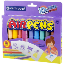 Centropen Air Pens 1500 Fújós filctoll, pasztellszínek, 10 db filctoll, marker