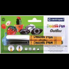 Centropen Decor toll 2628 outline fehér+fekete BL (8595013646731) filctoll, marker