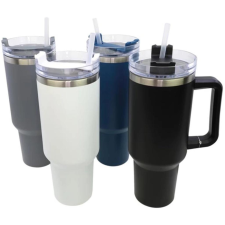 CEPEWA GmbH Egyszínű termo bögre (+tető, szívószál) 1200ml kék bögrék, csészék