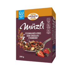 Cerbona étcsokoládés-epres műzli 200 g alapvető élelmiszer