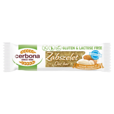 Cerbona Glutén- és laktózmentes zabszelet Karamell-mandulás, édesítőszerrel 40 g reform élelmiszer