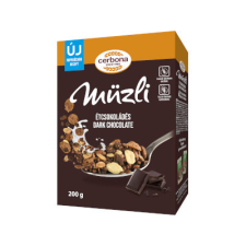 Cerbona Kft. Cerbona dob.müzli 200g Étcsokoládés csokoládé és édesség