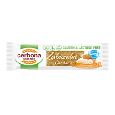 Cerbona vegán, gluténmentes karamell-mandula zabszelet édesítőszerrel 40 g reform élelmiszer
