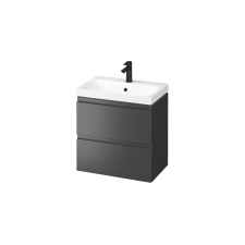 Cersanit MODUO SLIM 60 ALSÓSZEKRÉNY MOSDÓVAL 60X62X38,5CM MATT ANTRACIT FÜGGESZTETT fürdőszoba bútor