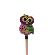 Ceruza figura Bagoly lila zöld szárnyak 22cm játékfigura