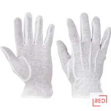 CERV BUSTARD pamutkesztyű fehér + PVC pöttyök védőkesztyű