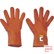 CERV FLAMINGO kesztyű PVC - hosszú narancssár védőkesztyű