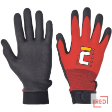 CERV JACDAW piros mártott nylon kesztyű védőkesztyű