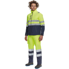 Cerva Granda Láthatósági Softshell Kabát HV Sárga/Sötétkék - XXL