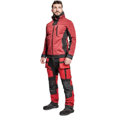 Cerva HUYER SOFTSHELL kabát (piros/fekete, XL)