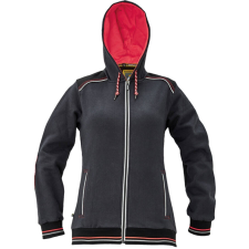 Cerva Knoxfield Lady kapucnis pulóver szürke-piros színben munkaruha