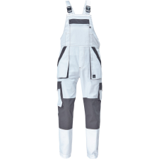 Cerva Max Summer Nyári Kantáros Nadrág Fehér/Szürke - 48 munkaruha