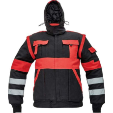 Cerva Max Winter RFLX Téli Munkáskabát Fekete/Piros - 56
