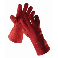 Cerva SANDPIPER RED 35 cm hosszú, hasított marhabőr munkavédelmi kesztyű pamut béléssel és fedett varratokkal
