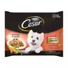 Cesar Adult alutasakos (csirke,sárgarépa,marha,zöldség) - szószban kutyák részére (4x100g) kutyaeledel