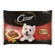 Cesar alutasak 4 pack válogatás mártásban kutyaeledel