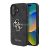 Cg mobile GUESS 4G BIG LOGO szilikon telefonvédő (ütésállóság, bőr hatású hátlap) FEKETE (GUHCP16S4GMGGR)