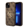 Cg mobile GUESS 4G BIG METAL LOGO műanyag telefonvédő (ütésállóság, bőr hatású hátlap) BARNA (GUHCP15S4GMGBR)