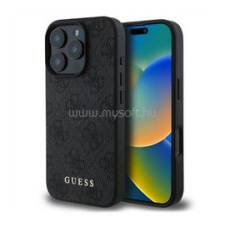Cg mobile GUESS 4G METAL GOLD LOGO műanyag telefonvédő (textil hátlap) FEKETE (GUHCP16XG4GFGR) tok és táska
