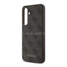 Cg mobile GUESS 4G METAL GOLD LOGO műanyag telefonvédő (textil hátlap) SÖTÉTBARNA (GUHCS24FEG4GFBR) tok és táska