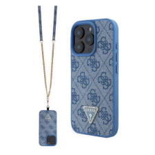 Cg mobile GUESS CROSSBODY szilikon telefonvédő (ütésállóság, bőr hatású hátlap + vállpánt) SÖTÉTKÉK tok és táska