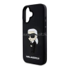 Cg mobile KARL LAGERFELD 3D RUBBER IKONIK szilikon telefonvédő (ütésállóság, 3D) FEKETE (KLHCP16S3DRKINK)