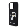 Cg mobile KARL LAGERFELD 3D RUBBER KARL AND CHOUPETTE szilikon telefonvédő (ütésállóság, 3D) FEKETE Apple iPhone 15 Pro Max (KLHCP15X3DRKCNK) (KLHCP15X3DRKCNK)