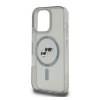 Cg mobile KARL LAGERFELD IML K&amp;CH HEADS METAL FRAME MAGSAFE szilikon telefonvédő (ütésállóság, kameravédő, MagSafe) FEKETE Apple iPhone 16 Pro Max