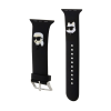 Cg mobile KARL LAGERFELD KARL AND CHOUPETTE HEAD NFT pótszíj (egyedi méret, kicsi, szilikon, fém csat) FEKETE Apple Watch Series 5 40mm / Watch Series 4 40mm / Watch Series 3 38mm (KLAWMSLKCNK) (KLAWMSLKCNK)