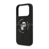 Cg mobile KARL LAGERFELD LIQUID SILICONE KARL AND CHOUPETTE MAGSAFE szilikon telefonvédő (ütésállóság, MagSafe) FEKETE (KLHMP17LSCMKCRHK)