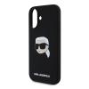 Cg mobile KARL LAGERFELD LIQUID SILICONE KARL HEAD MAGSAFE szilikon telefonvédő (ütésállóság, MagSafe) FEKETE Apple iPhone 16