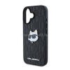 Cg mobile KARL LAGERFELD MONOGRAM CHOUPETTE HEAD PIN szilikon telefonvédő (ütésállóság, bőr hatású hátlap, MagSafe) FEKETE (KLHCP16SPGKLCHPK)