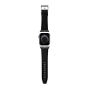 Cg mobile KARL LAGERFELD SAFFIANO MONOGRAM pótszíj (egyedi méret, kicsi, bőr hatású, fém csat) FEKETE Apple Watch Series 11 42mm / Watch Series SE 3 40mm / Watch Series 5 40mm (KLAWMSAKLHPK) (KLAWMSAKLHPK)