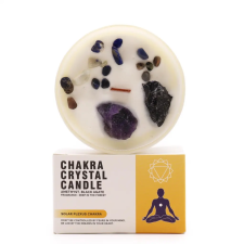  Chakra Gyertya Kristályokkal - Solar Plexus Chakra gyógyhatású készítmény