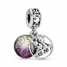 Charm kompatibilis Pandora karkötővel, Disney Mickey és Minnie modellel, 925 ezüstből karkötő