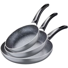 Cheffinger 3 db serpenyős készlet CF-FA03-SILVER, márvány burkolat, 20-24-28cm edény