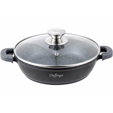 Cheffinger Alacsony serpenyő fedéllel CF-SC36, márvány bevonat, 36 cm / 6,8 L edény