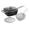 Cheffinger Home 4 részes Márvány Bevonatú Mély Sütőserpenyő Készlet - 24 cm CF-FA04