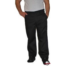 Chefs.hu Szakácsnadrág - fekete, gombos-cipzáras, 50% pamut - 50 PES