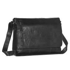 CHESTERFIELD MAHA fekete nagy, laptoptartós, fedeles futártáska 15,4" C48-0859-00 számítógéptáska