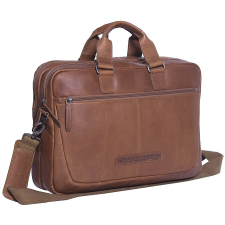 CHESTERFIELD SETH konyak, két fogós, két részes laptoptartós irattáska C40-1010-31 számítógéptáska